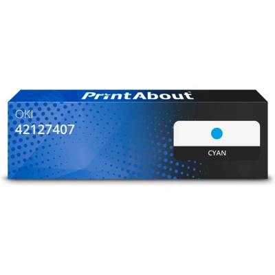 Abbildung von Toner kompatibel mit OKI 42127407 Cyan