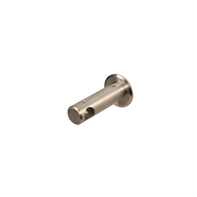 Abbildung von iso design Edelstahl Wandhalter Deckenhalter für 12 mm Gardinenstangen geschlossen 5 cm