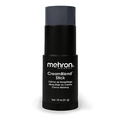 Abbildung von Mehron Make up CreamBlend Stick Gesichtsbemalung, Körperbemalung und Grundierungscreme Körperfarbe Stift (Monster Grey)