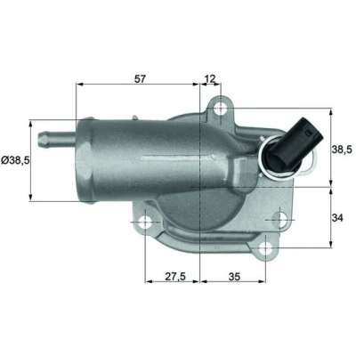 Abbildung von MAHLE ORIGINAL TH 10 87 Kühlwasserthermostat mit Dichtung MERCEDES BENZ: E Klasse Limousine, T modell