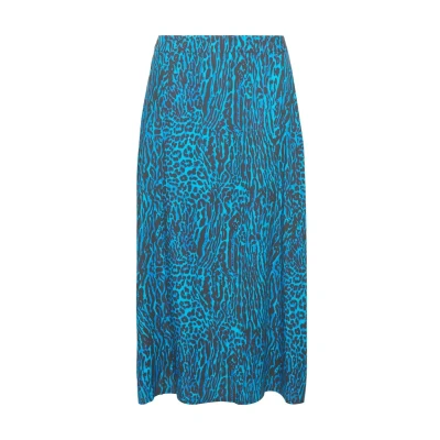 Abbildung von Angel of Style Elastic Waist Leopard Pattern Maxirock, Damen, Größe: 52, Turquoise blue