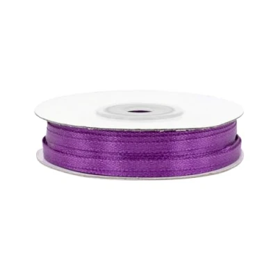 Abbildung von Satinband 3mm x 50m Rolle FARBAUSWAHL in 3/6/12/18/25/38/50/75/100mm farbecht &amp; waschbar Schleifenband für Hochzeit Geschenkband zum Verpacken Dekorieren Basteln Lila 465