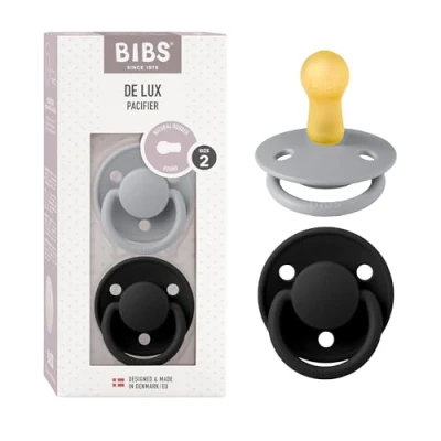 Abbildung von BIBS Schnuller De Lux 2er Pack Latex Gr. 2, Cloud/Black