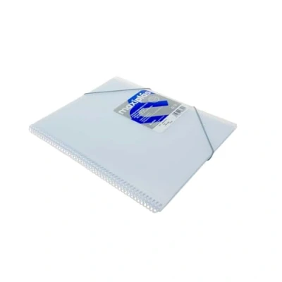 Abbildung von Grafoplás 39836000 Ordner mit 60 Hüllen A4, Spiralbindung und Innentasche, transparent, Maxiplás