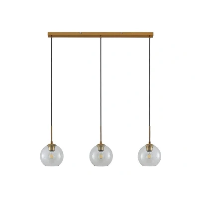 Abbildung von Lindby Pendelleuchte Grady, 110 cm, schwarz, Metall, Glas