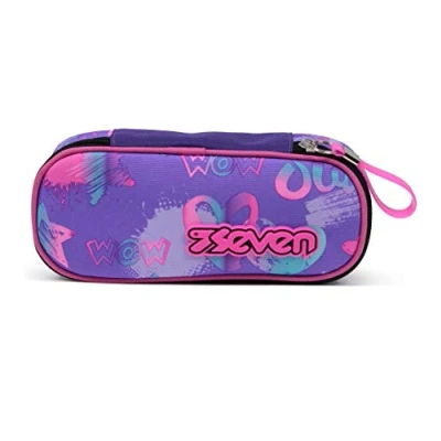 Abbildung von Federmäppchen SEVEN, Mäppchen, Federtasche für Schreibwaren, Mädchen&amp;Jungen, Schule und Gymnasium, Teenager, violett, ROUND PLUS IRIDESCENT