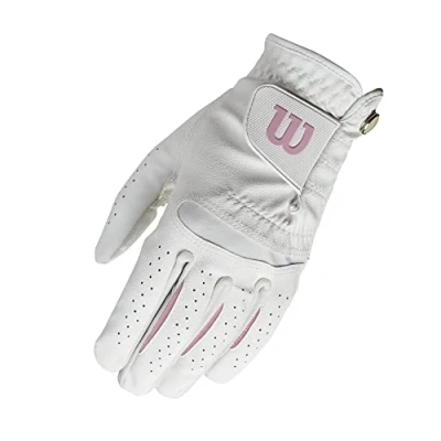 Abbildung von Wilson Damen Golfhandschuh, Größe L, Links, LLH, Weiß, Feel Plus, WGJA00770L