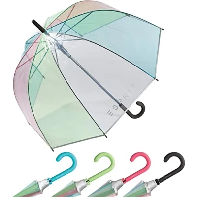 Abbildung von Esprit Langregenschirm Glockenschirm mit Automatik transparent, durchsichtig