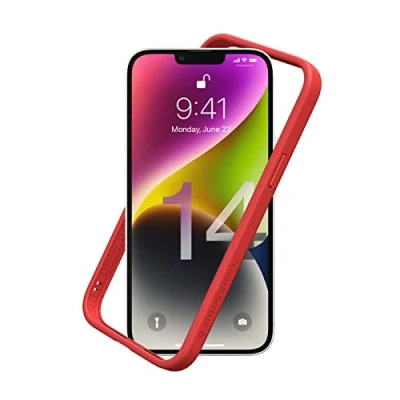 Abbildung von RhinoShield Bumper Case kompatibel mit [iPhone 14 Plus] CrashGuard NX Stoßdämpfende Schutzhülle im schlanken Design 3.5 Meter Fallschutz Rot