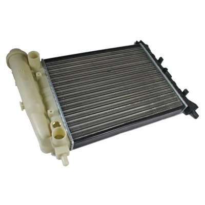 Abbildung von THERMOTEC D7F008TT Kühler, Motorkühlung Aluminium, Kunststoff für Fahrzeuge ohne Klimaanlage 388 322 40 Schaltgetriebe Kühlrippen mechanisch gefügt