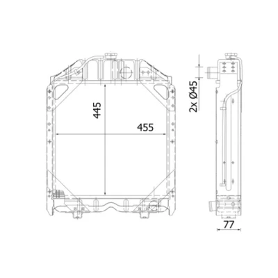 Abbildung von Kühler, Motorkühlung MAHLE ORIGINAL CR 2280 000S