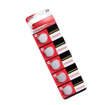 Abbildung von CR2025 Lithium Knopfzellen, 3 V, hohe Kapazität, lange Lebensdauer, 20 mm Durchmesser, 5 Stück