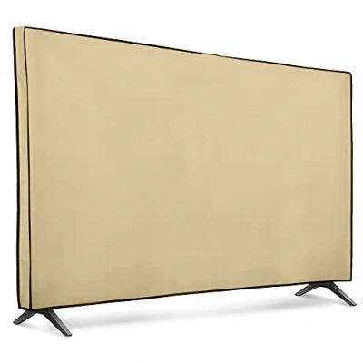 Abbildung von kwmobile 65&quot; TV Hülle Indoor Fernseher Bildschirmschutz Abdeckung Bildschirm Staubschutzhülle Beige