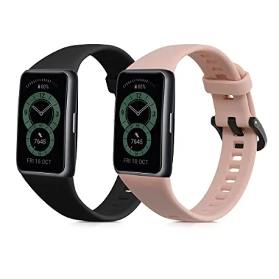 Abbildung von kwmobile Uhrenarmband 2x Sportarmband für Huawei Band 6, Armband TPU Silikon Set Fitnesstracker
