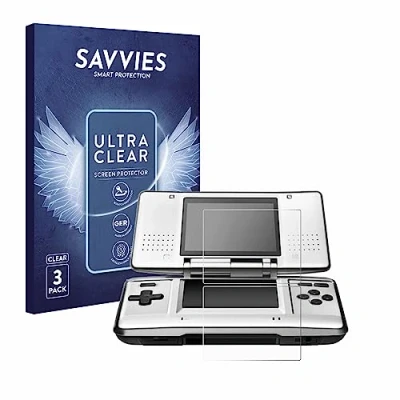 Abbildung von Savvies 6 Stück Schutzfolie für Nintendo DS Displayschutz Folie Ultra Transparent