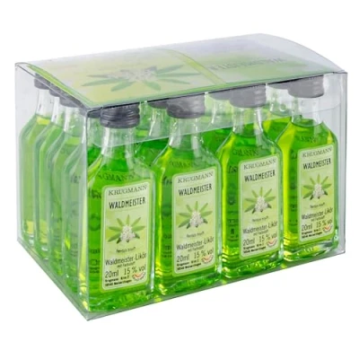 Abbildung von Krugmann Waldmeister Likör 20 x Shot 15% Mini Glasfläschchen