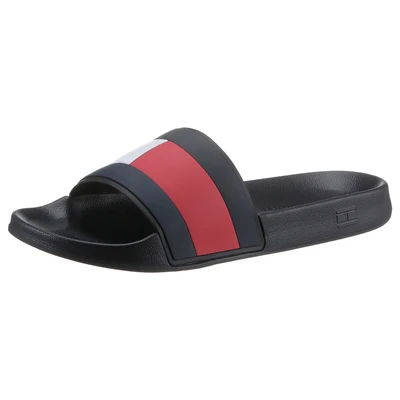 Abbildung von Tommy Hilfiger FLAG POOL Slide Badesandale, Herren, Größe: 39, Black Schuhe