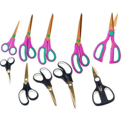 Abbildung von KING Scheren Set &quot;Easycut&quot;, (Set, 10 tlg.), 5 Scheren, Edelstahlklingen, Titan beschichtet, Soft Touch Griffe