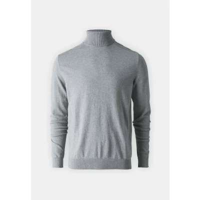 Abbildung von Selected Homme Slhberg B NOOS Strickpullover, Herren, Größe: Large, Medium grey melange