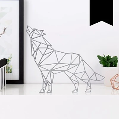 Abbildung von KLEINLAUT 3D Origami, Wolf, 20 x 17,4 cm (M), Schwarz