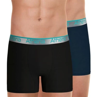 Abbildung von Athena Herren Adjust Unterwäsche, Noir/Petrole, XL