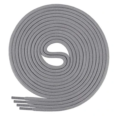 Abbildung von Di Ficchiano Schnürsenkel rund, Rundsenkel für Business und Lederschuhe, reißfester Allroundsenkel, ø 3mm Farbe grau Länge 90cm