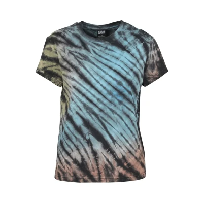 Abbildung von Urban Classics Ladies TIE DYE Boyfriend TEE Tshirt print, Damen, Größe: 4XL, Black