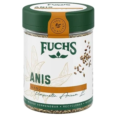Abbildung von Fuchs Gewürze Anis Samen ganz nussiger Geschmack für Salat, herzhafte Butterbrote oder Süßspeisen natürliche Zutaten 60 g in wiederverwendbarer, recyclebarer Dose