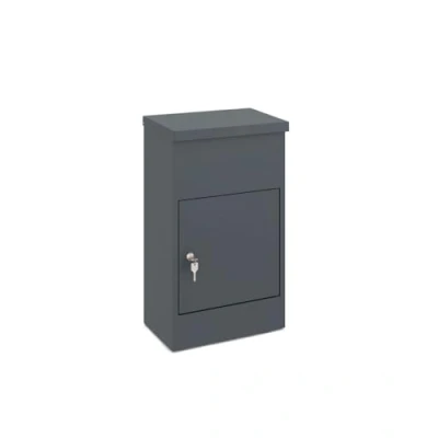 Abbildung von Moeby24 Paketbox Postbox M Paketfach Postkasten 38x23x65cm Briefkasten mit Schloss Stahl (Größe M)
