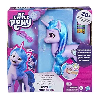 Abbildung von Hasbro My Little Pony Mit Huf und Herz Funkelspaß Izzy Moonbow F3870 Konstruktionsspielsteine