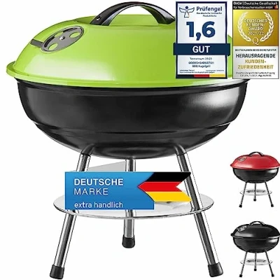 Abbildung von Goods+Gadgets Standgrill BBQ Grill Mini Kugelgrill, Camping Holzkohle Tischgrill
