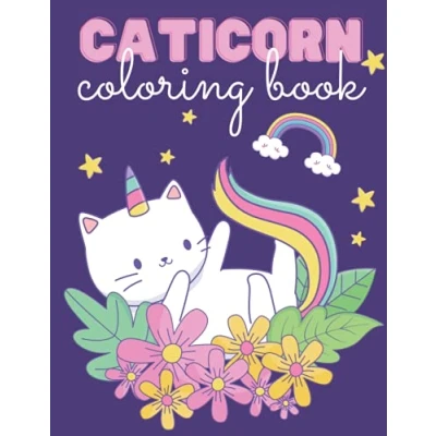 Abbildung von Caticorn coloring Book: 30 beautiful designs with cute cat unicorn for boys and girls, activity book kids