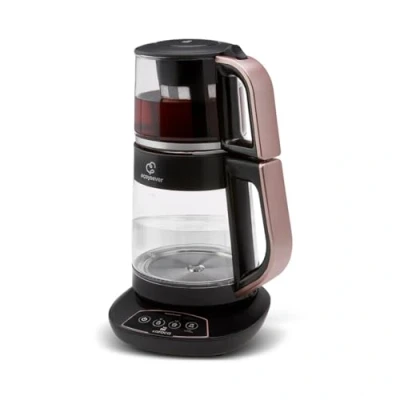 Abbildung von Karaca Wasser /Teekocher Caysever Sprechender Maschine, Stahl, Rosegold Teebereiter, Teepot