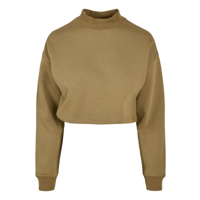 Abbildung von Urban Classics Oversized HIGH NECK CREW Sweatshirt, Damen, Größe: Large, Tiniolive