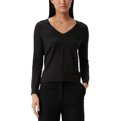 Abbildung von comma Strickpullover, Damen, Größe: 38, Schwarz