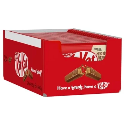 Abbildung von Nestlé KitKat Classic Schokoriegel, Knusper Riegel mit Milchschokolade &amp; knuspriger Waffel, 24er Pack (24x41,5g)