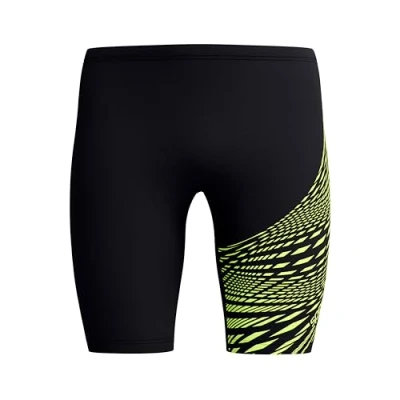 Abbildung von Speedo Medley Logo Schwimmhose für Herren, Black/Hyper Yellow, 26