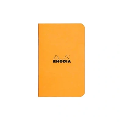 Abbildung von Rhodia 119158Cpack 20 Notizbücher mit Piqué Orange 7,5 x 12 cm kleine Karos 48 Seiten helles weißes Papier 80 g/m Umschlag aus beschichtetem Karton, weich, robust und wasserdicht