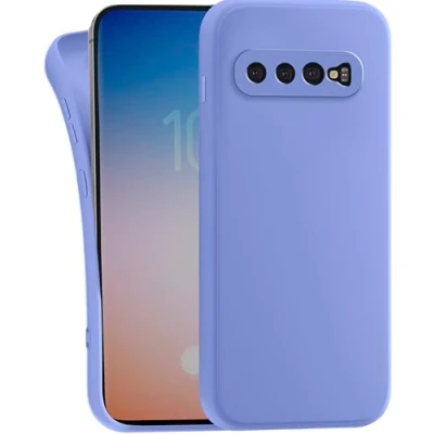 Abbildung von MyGadget Hülle für Samsung Galaxy S10 robuste Silikon Schutzhülle TPU Case Slim Silikonhülle Back Cover Kratzfest Handyhülle Matt Blau