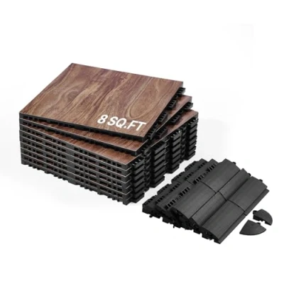 Abbildung von VEVOR Bodenbelag Set für Fitnessstudio 9 teilig Trainingsmatte 315x315mm PP PVC