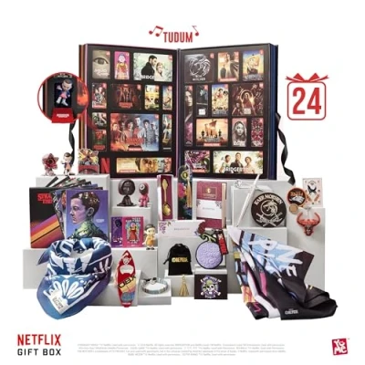 Abbildung von YuMe 15309 Netflix Gift Box, Adventskalender mit Soundeffekt, ab 16 Jahren, 24 Überraschungen aus 7 beliebten Serien