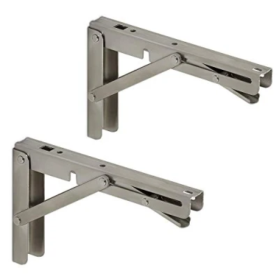 Abbildung von 1 Paar Schwerlast Klappkonsolen echt Edelstahl (200 x 120 mm) Tragkraft bis 150 kg, für die Wand Montage, Wandkonsole von SO TECH®