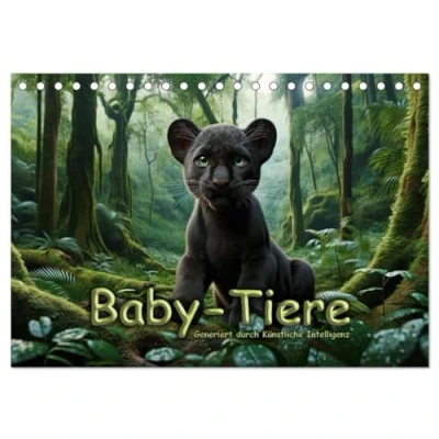 Abbildung von Baby Tiere (Tischkalender 2025 DIN A5 quer), CALVENDO Monatskalender