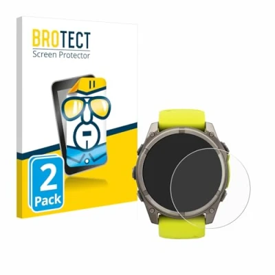 Abbildung von BROTECT (2 Stück Schutzfolie für Garmin Fenix 8 Solar (51 mm) Displayschutz Folie Ultra Klar