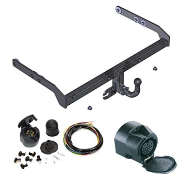 Abbildung von AHK Anhängerkupplung mit Elektrosatz 13 polig für Ford Galaxy / Seat Alhambra VW Sharan 2000 2006 Anhängevorrichtung Hängevorrichtung starr, angeschraubtem Kugelkopf