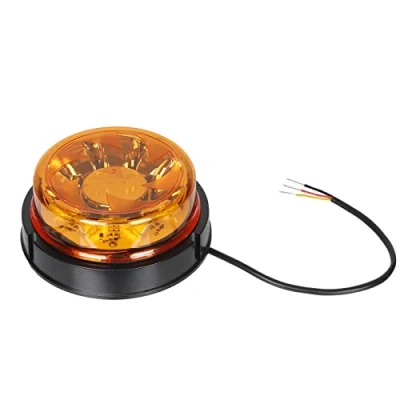Abbildung von Qiping 1PCS LED Rundumleuchte Orange Warnleuchte Gelb 12V 24V Wasserdicht 6 Modes E Prüfzeichen für KFZ LKW UTV SUV Traktor Gabelstapler Golfwagen Anhänger Schraube Fixiert