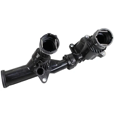 Abbildung von METZGER 4006443 Kühlwasserthermostat 92 mit Dichtungen, Rohrleitung, Rohrstutzen Flansch, ohne Schrauben Kunststoff AUDI: A5 B8 Coupe, Q5