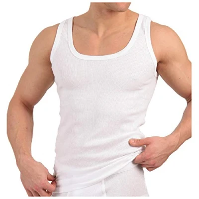 Abbildung von MT 6er Pack Herren Unterhemd DOPPELRIPP Classic Tank Top Weiss Größe 4XL