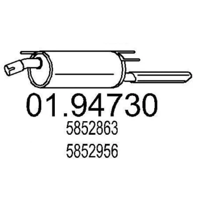 Abbildung von MTS 01.94730 Endschalldämpfer 880 OPEL: Astra F Caravan
