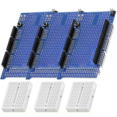 Abbildung von AZDelivery 3 x Prototyping Shield mit Mini Breadboard kompatibel Arduino und MEGA 2560 R3 inklusive E Book!